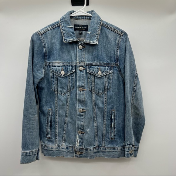 Lucky Brand The Tomboy Trucker Jean jacket ladies size M. - Picture 1 of 10